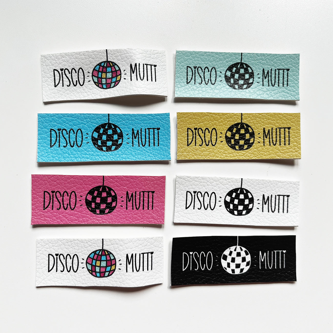 Aufnäher / Badges / Patches "Discomutti Colors" (8er Set)