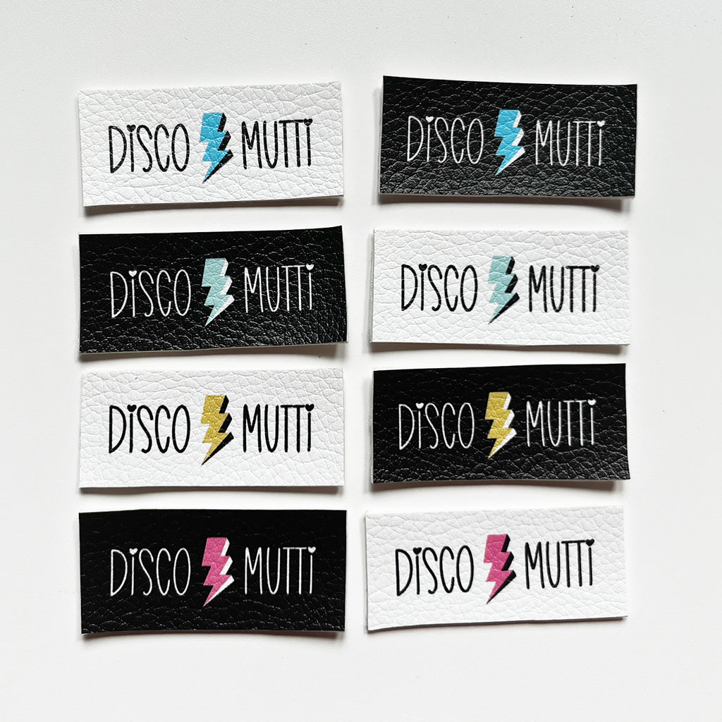 Aufnäher / Badges / Patches "Discomutti Black & White" (8er Set)