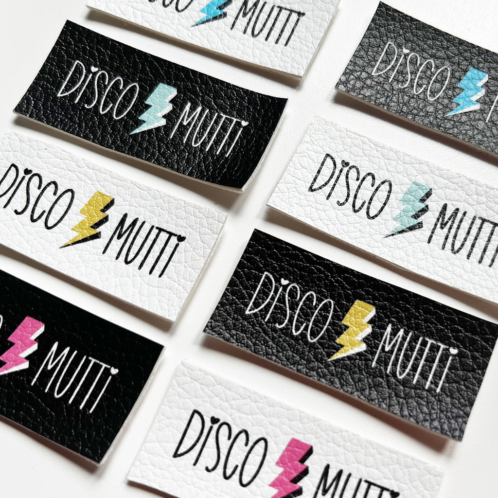 Aufnäher / Badges / Patches "Discomutti Black & White" (8er Set)