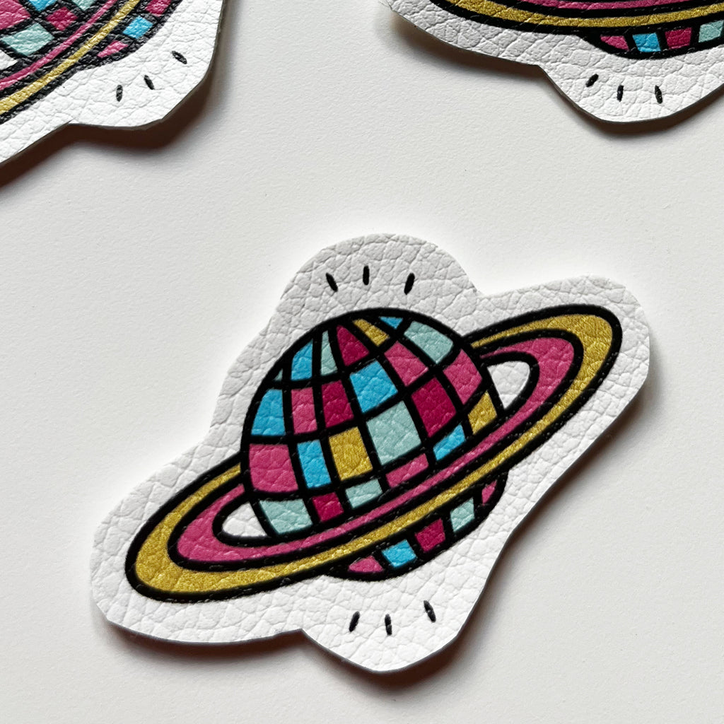 Aufnäher / Badges / Patches Discokugel Saturn (3er Set)
