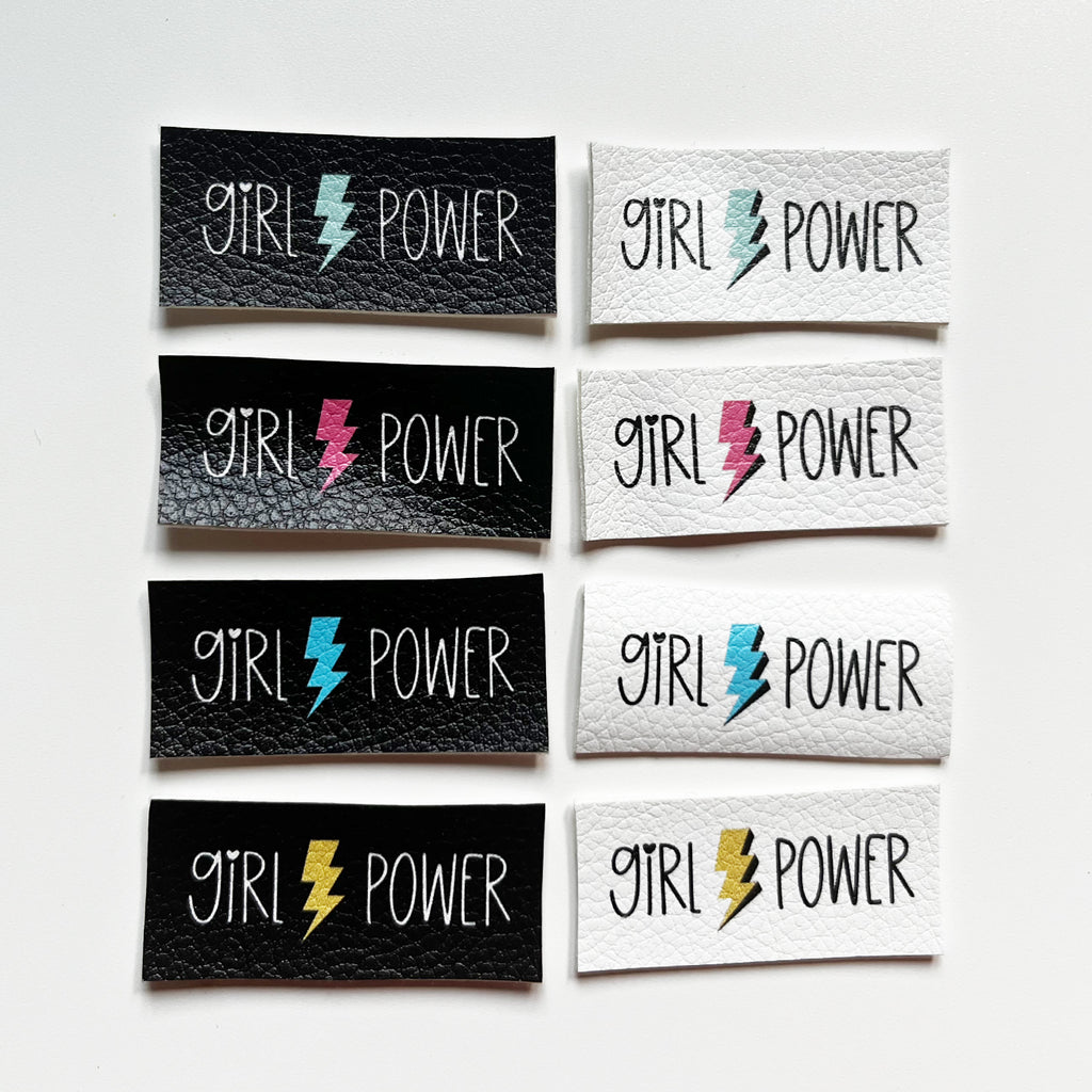 Aufnäher / Badges / Patches "Girl Power Black & White" (8er Set)
