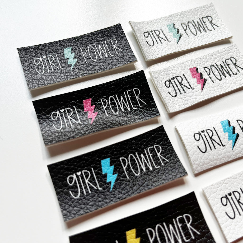 Aufnäher / Badges / Patches "Girl Power Black & White" (8er Set)