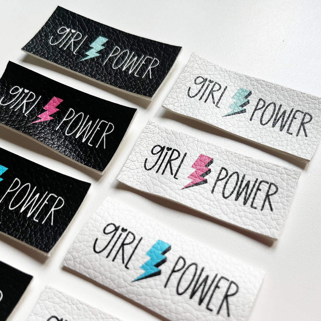Aufnäher / Badges / Patches "Girl Power Black & White" (8er Set)