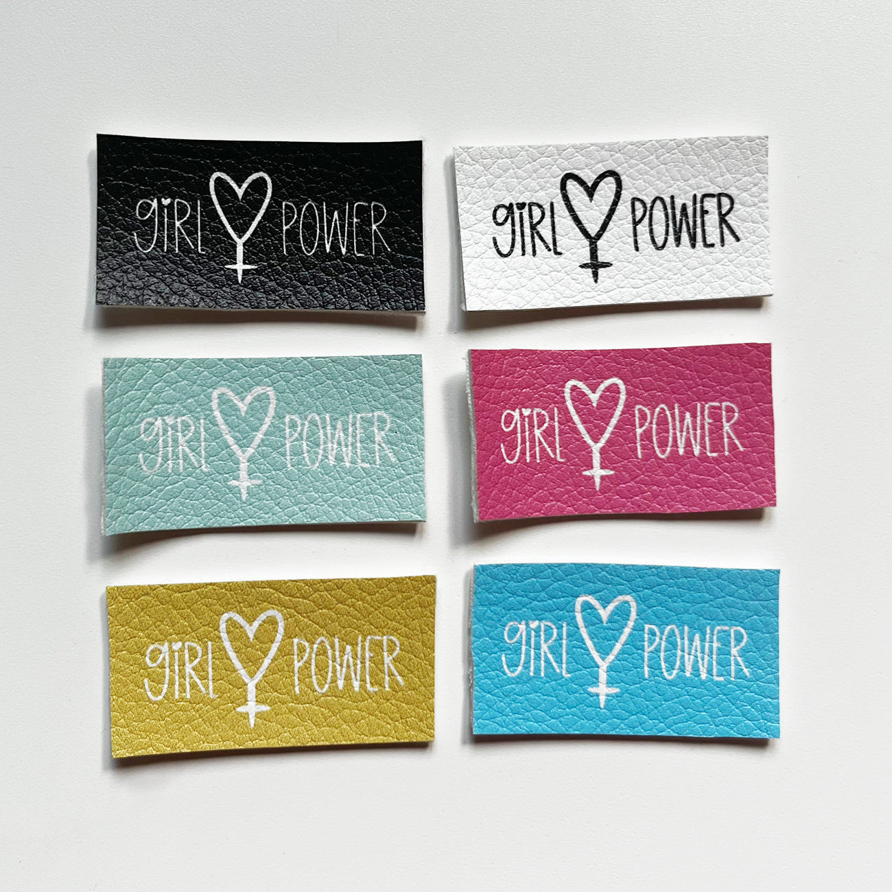 Aufnäher / Badges / Patches "Girl Power Colors" (6er Set)