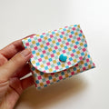 Pixie Wallet "Checked Colors" - Geldbörse aus veganem Kunstleder