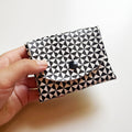 Pixie Wallet "Triangle Black White" - Geldbörse aus veganem Kunstleder