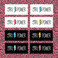Aufnäher / Badges / Patches "Girl Power Black & White" (8er Set)