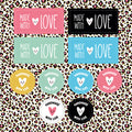Aufnäher / Badges / Patches "Handmade with Love" (10er Set)