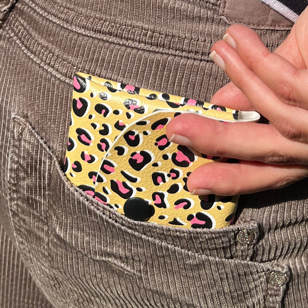 Pixie Wallet "Leo Yellow" - Geldbörse aus veganem Kunstleder