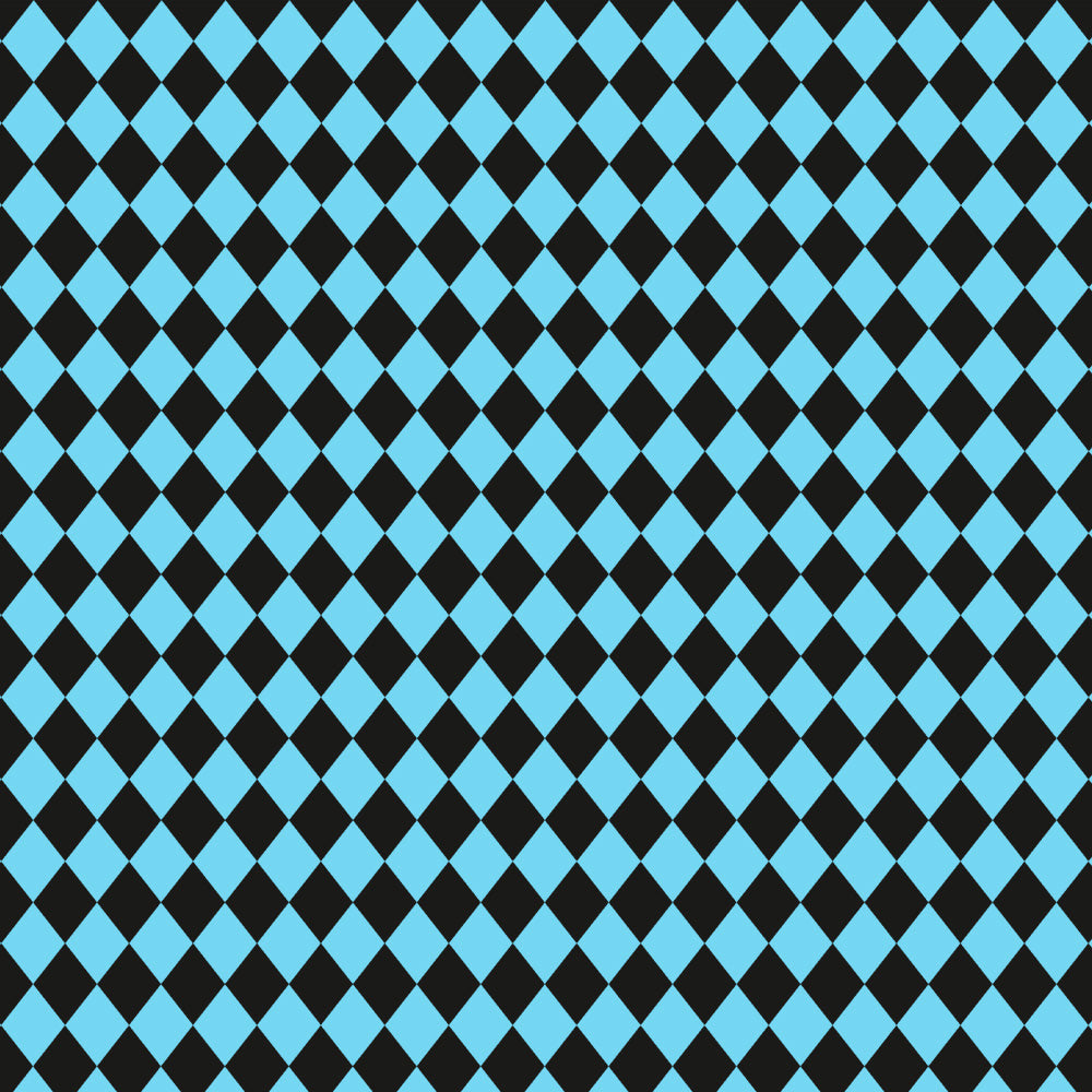 Kunstleder „Happy Harlekin Blue“ – veganes PU Kunstleder