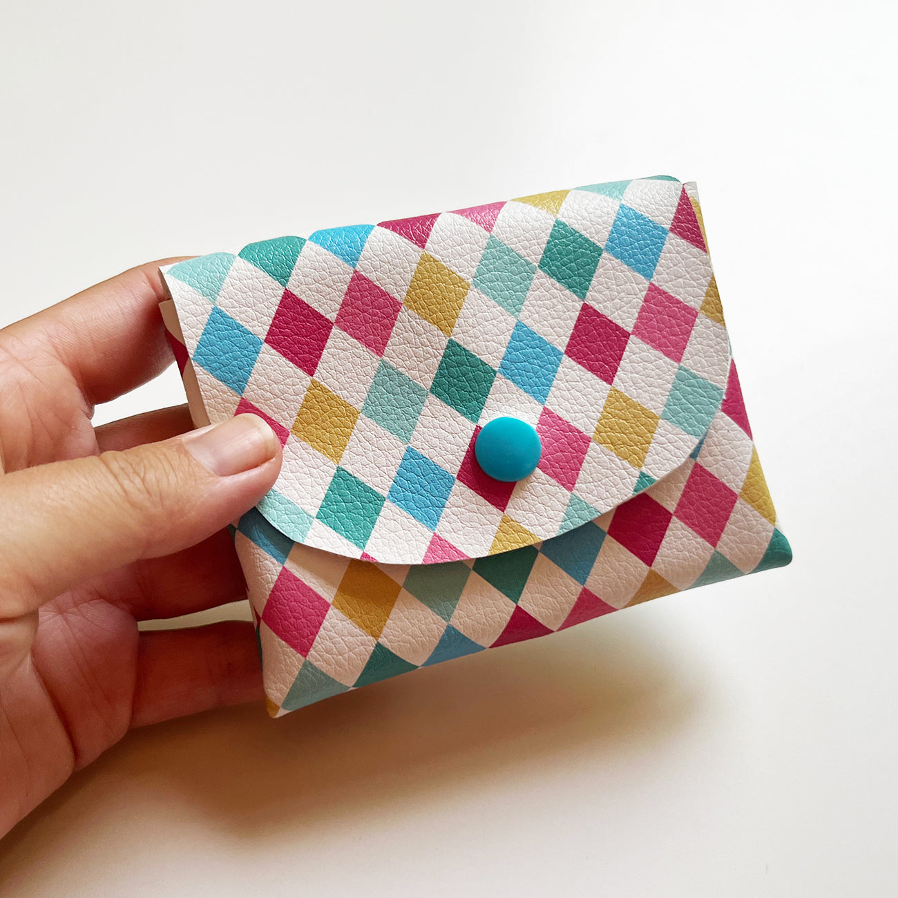 Pixie Wallet "Harlekin Colors" - Geldbörse aus veganem Kunstleder