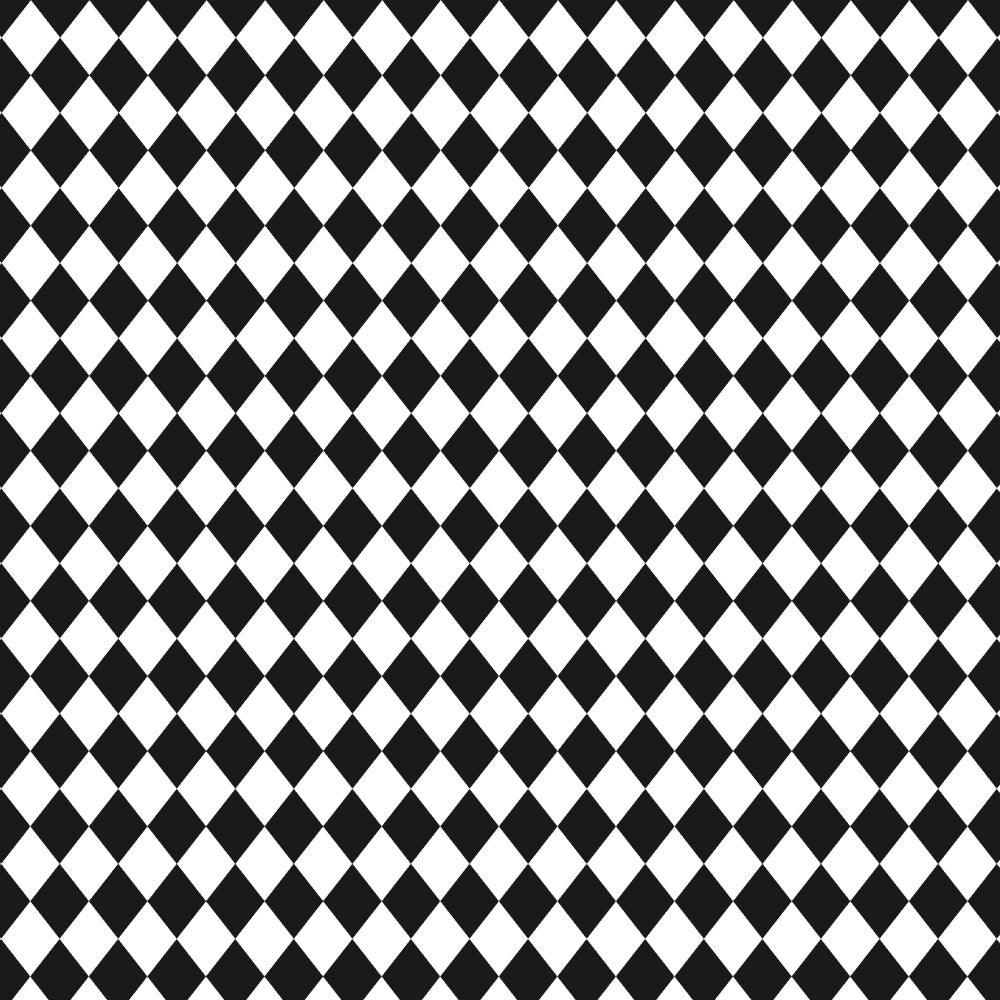 Kunstleder „Happy Harlekin Black & White“ – veganes PU Kunstleder