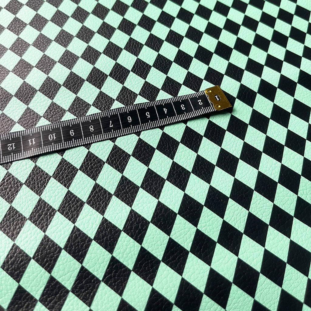 Kunstleder „Happy Harlekin Mint“ – veganes PU Kunstleder