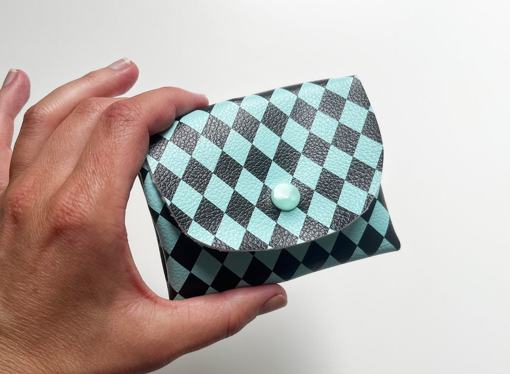 Pixie Wallet "Harlekin Mint" - Geldbörse aus veganem Kunstleder