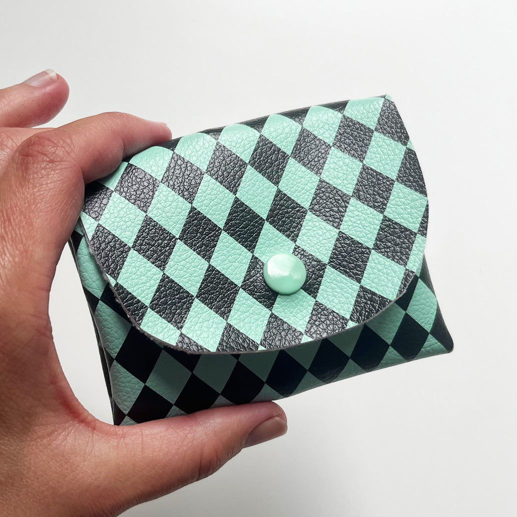 Pixie Wallet "Harlekin Mint" - Geldbörse aus veganem Kunstleder