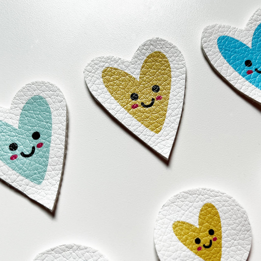 Aufnäher / Badges / Patches "Hearts" (8er Set)