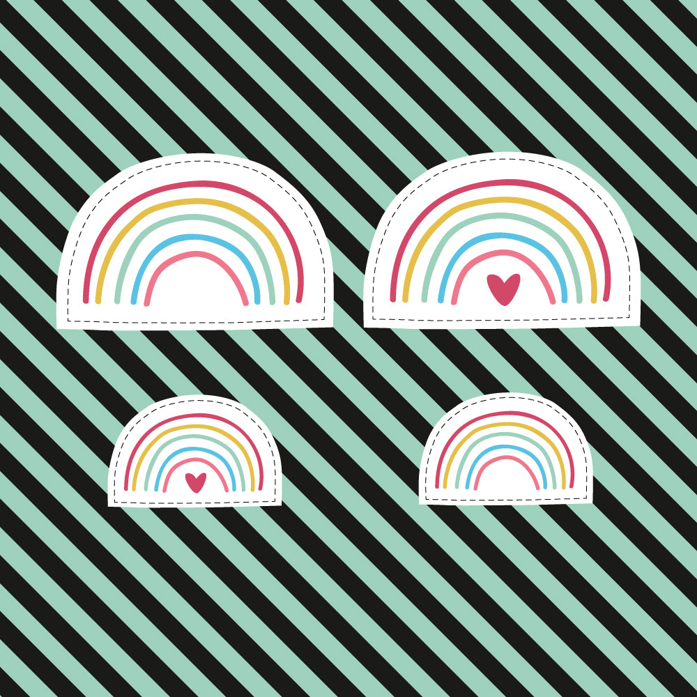 Aufnäher / Badges / Patches "Rainbow" (4er Set)