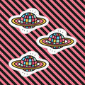 Aufnäher / Badges / Patches Discokugel Saturn (3er Set)