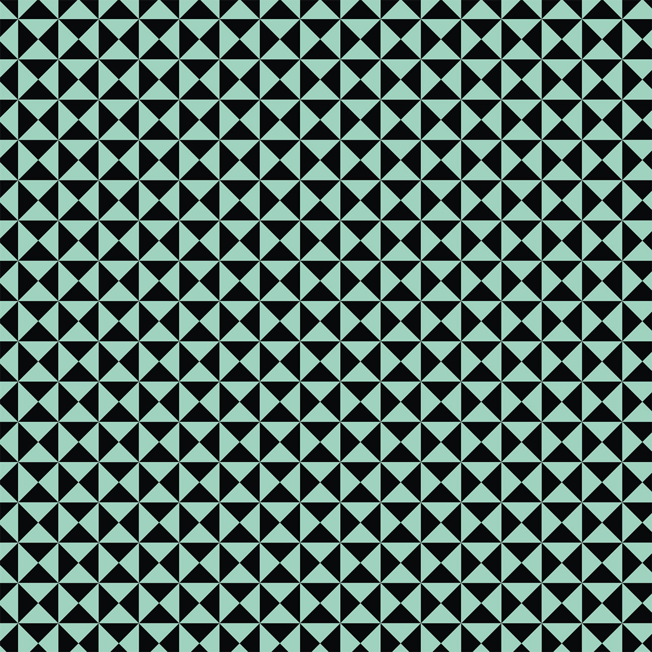 Kunstleder „Triangle Black & Mint“ – veganes PU Kunstleder 45cm x 135 cm