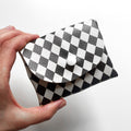 Pixie Wallet "Harlekin Black & White" - Geldbörse aus veganem Kunstleder