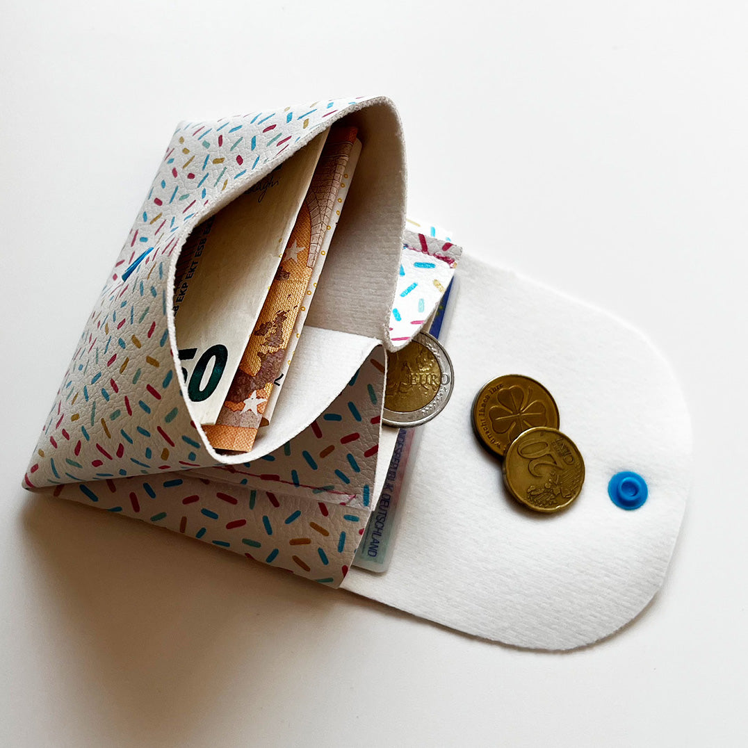 Pixie Wallet "Confetti" - Geldbörse aus veganem Kunstleder
