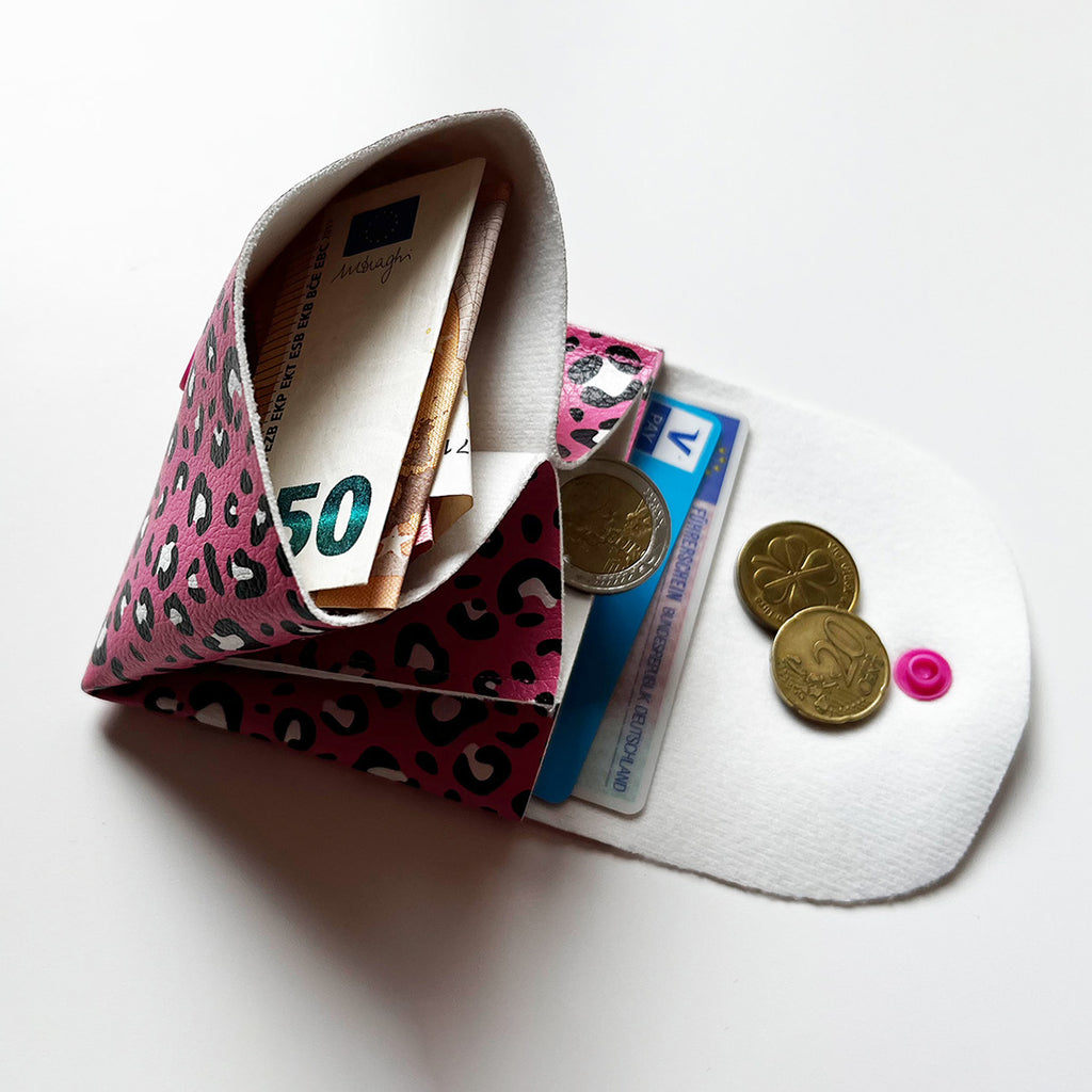 Pixie Wallet "Leo Pink" - Geldbörse aus veganem Kunstleder