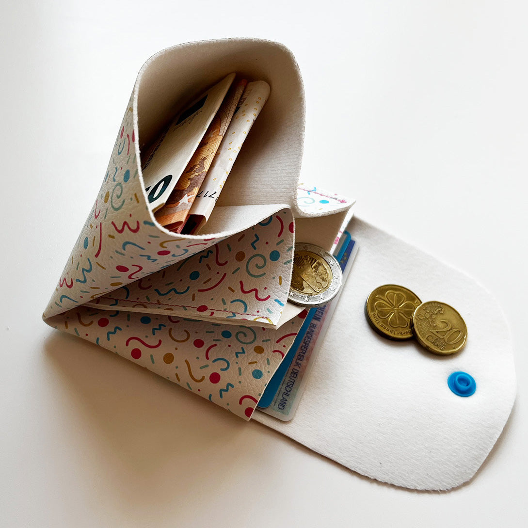 Pixie Wallet "Party" - Geldbörse aus veganem Kunstleder